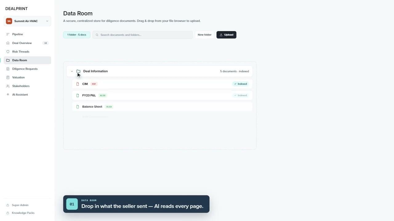 DEALPRINT deal guidance shown in the app